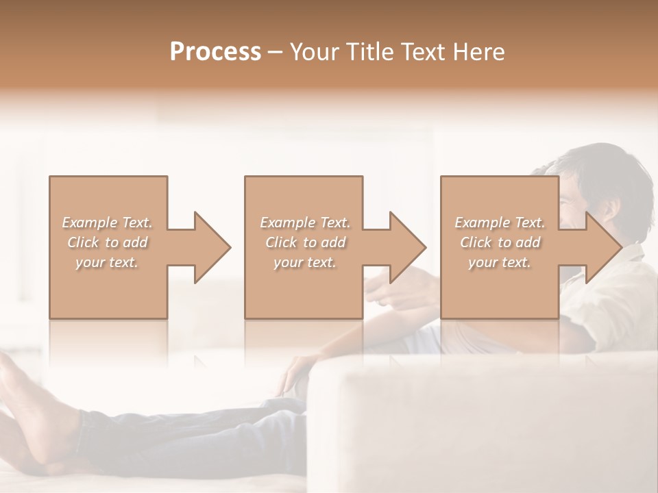 A Man And Woman Sitting On A Couch With A Remote Control PowerPoint Template