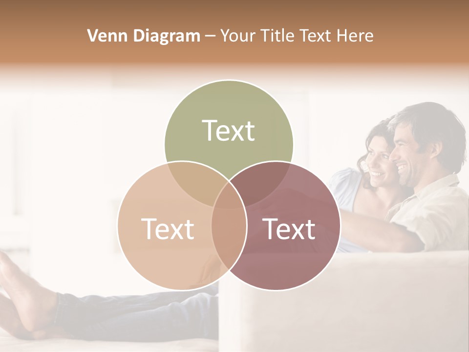 A Man And Woman Sitting On A Couch With A Remote Control PowerPoint Template