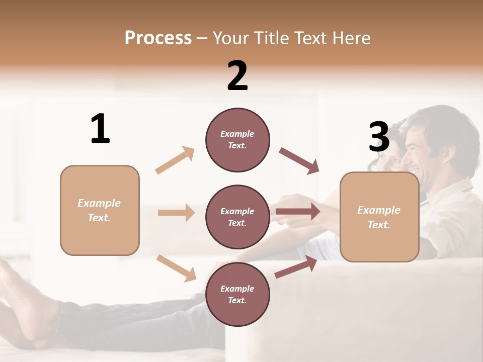 A Man And Woman Sitting On A Couch With A Remote Control PowerPoint Template