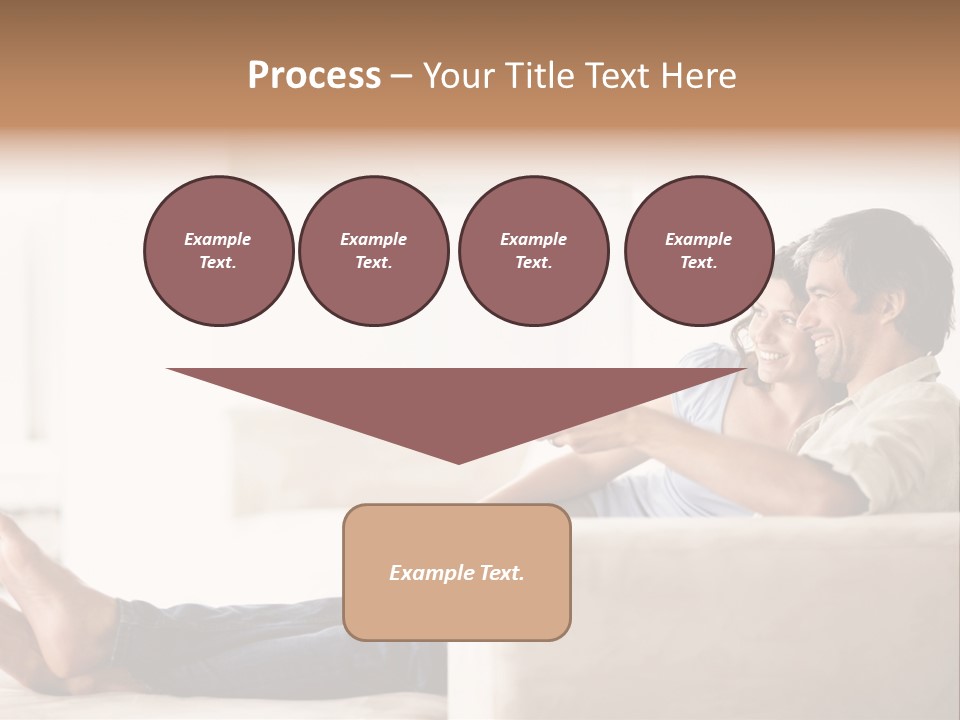 A Man And Woman Sitting On A Couch With A Remote Control PowerPoint Template