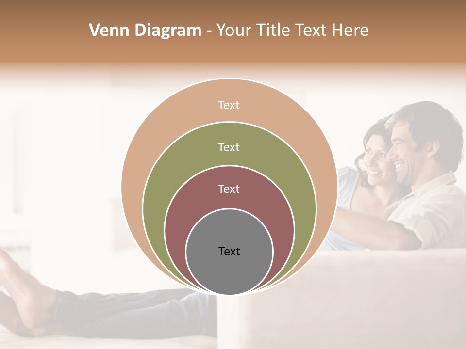 A Man And Woman Sitting On A Couch With A Remote Control PowerPoint Template