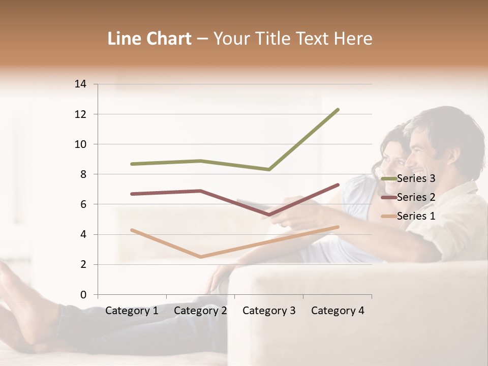 A Man And Woman Sitting On A Couch With A Remote Control PowerPoint Template