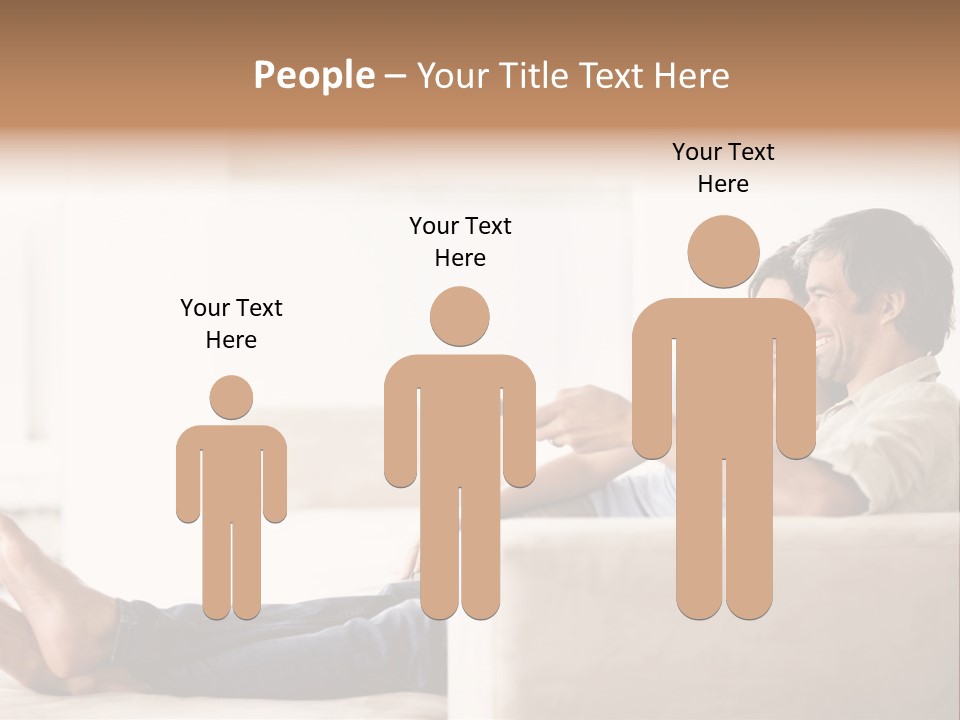 A Man And Woman Sitting On A Couch With A Remote Control PowerPoint Template