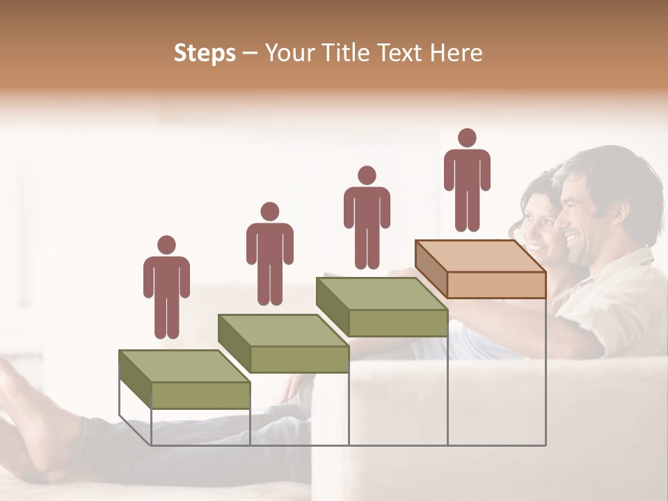 A Man And Woman Sitting On A Couch With A Remote Control PowerPoint Template