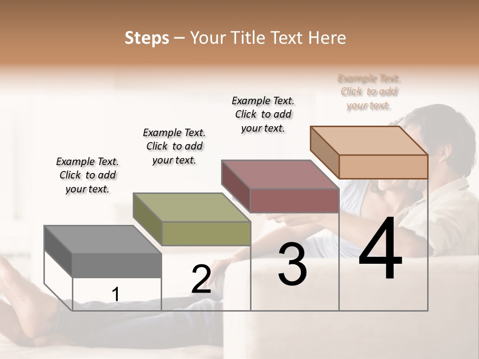 A Man And Woman Sitting On A Couch With A Remote Control PowerPoint Template