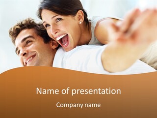 A Man And Woman Laying On Top Of Each Other PowerPoint Template