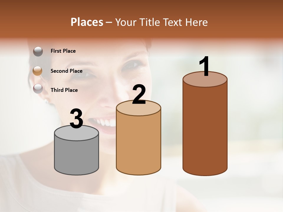 A Woman Smiling With A White Smile On Her Face PowerPoint Template