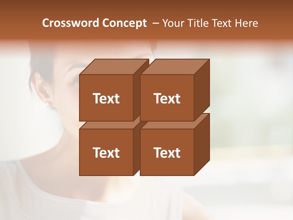 A Woman Smiling With A White Smile On Her Face PowerPoint Template