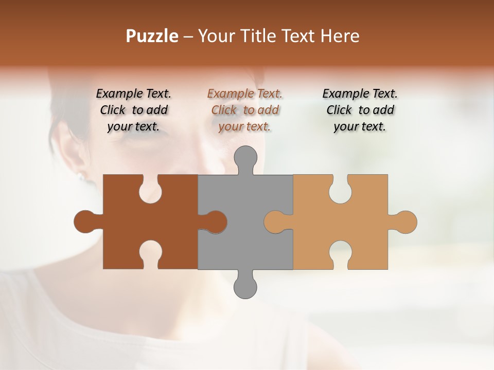 A Woman Smiling With A White Smile On Her Face PowerPoint Template