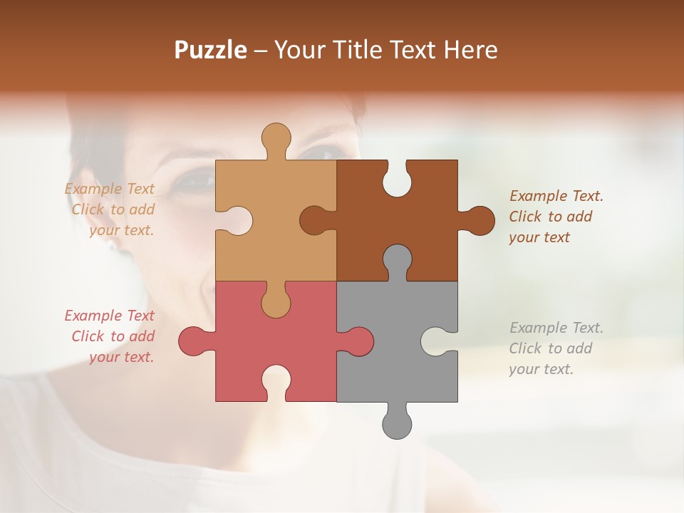 A Woman Smiling With A White Smile On Her Face PowerPoint Template