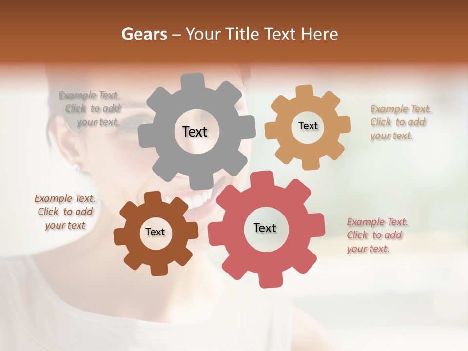 A Woman Smiling With A White Smile On Her Face PowerPoint Template