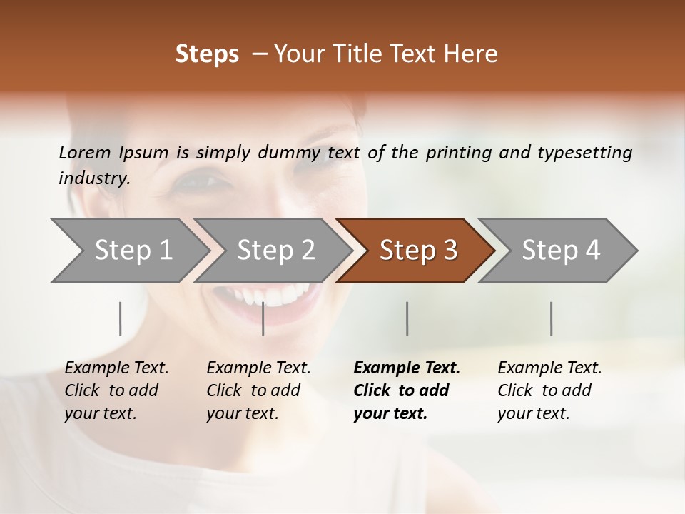 A Woman Smiling With A White Smile On Her Face PowerPoint Template