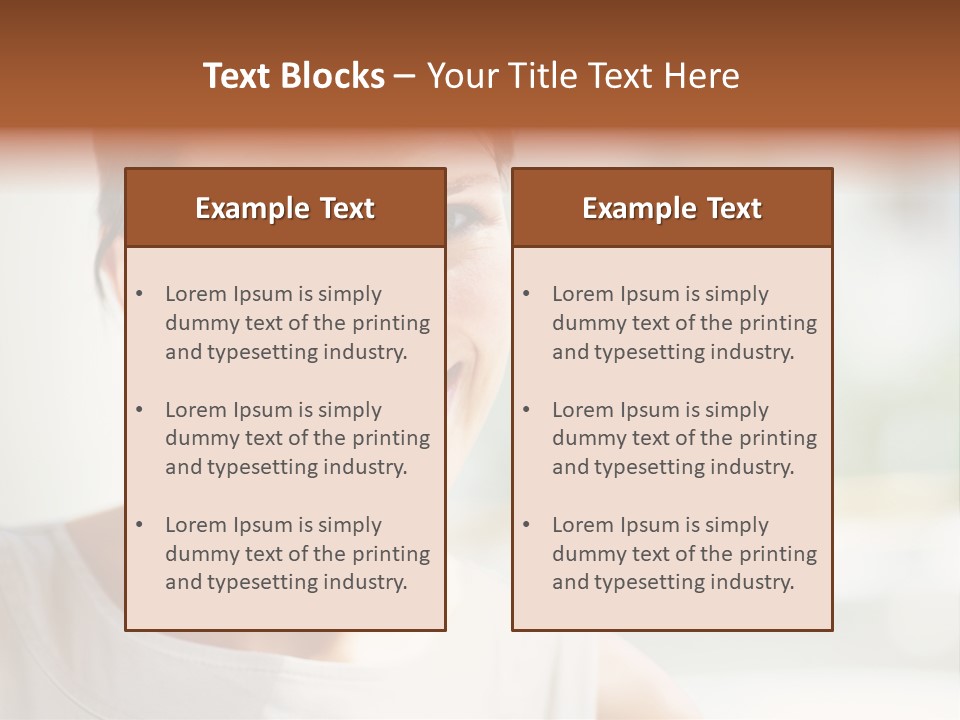 A Woman Smiling With A White Smile On Her Face PowerPoint Template