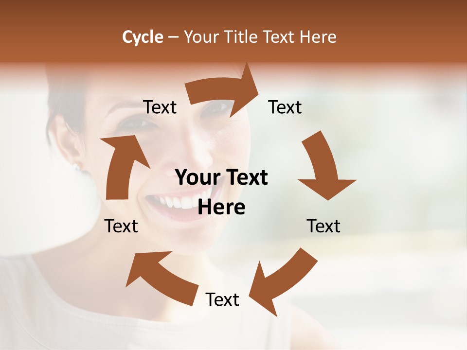 A Woman Smiling With A White Smile On Her Face PowerPoint Template