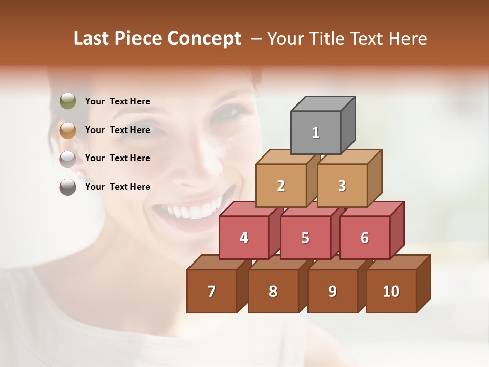 A Woman Smiling With A White Smile On Her Face PowerPoint Template