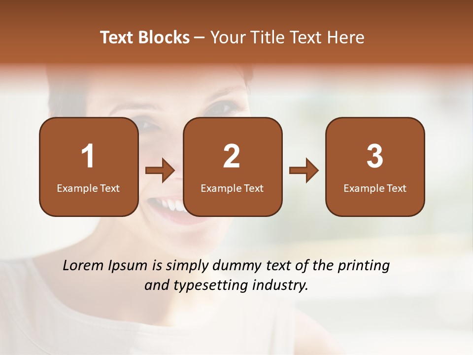 A Woman Smiling With A White Smile On Her Face PowerPoint Template