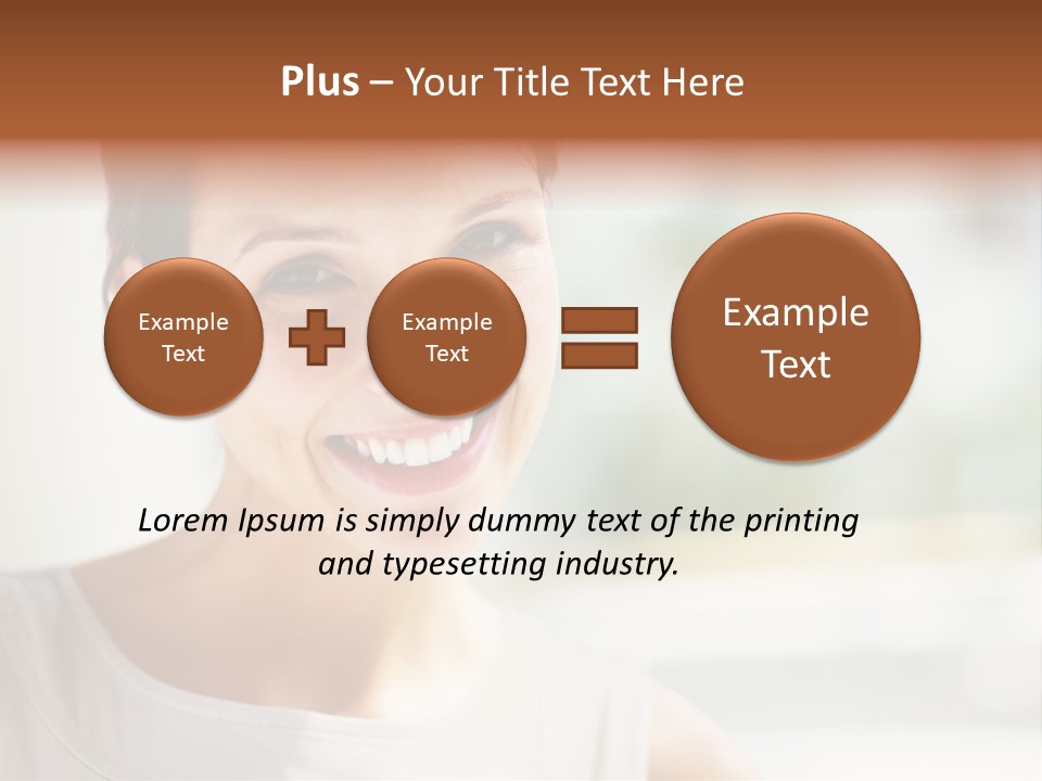 A Woman Smiling With A White Smile On Her Face PowerPoint Template