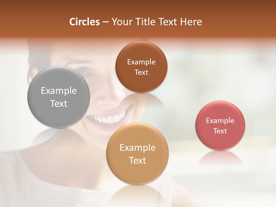 A Woman Smiling With A White Smile On Her Face PowerPoint Template