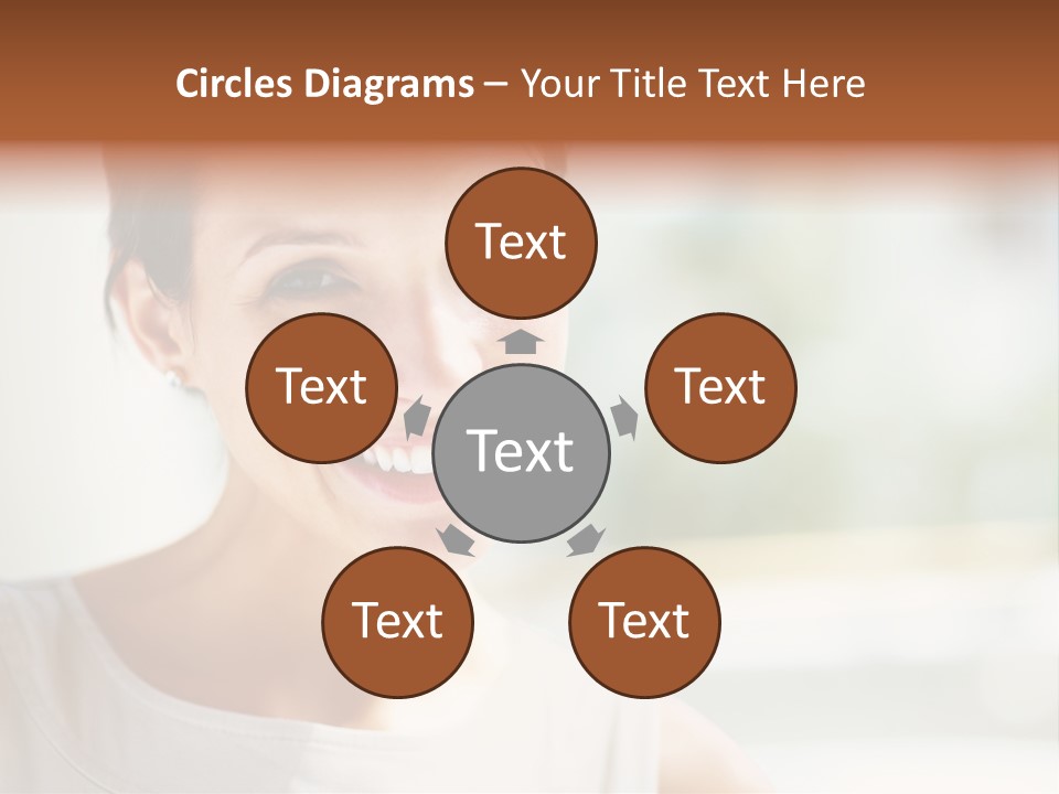 A Woman Smiling With A White Smile On Her Face PowerPoint Template