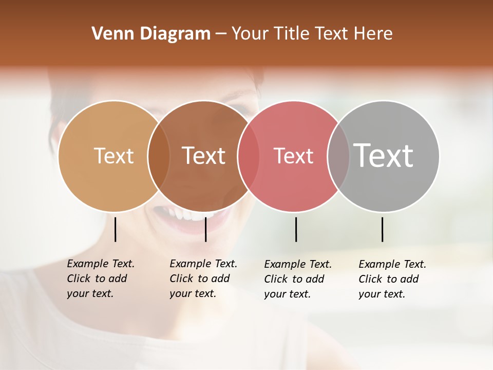 A Woman Smiling With A White Smile On Her Face PowerPoint Template