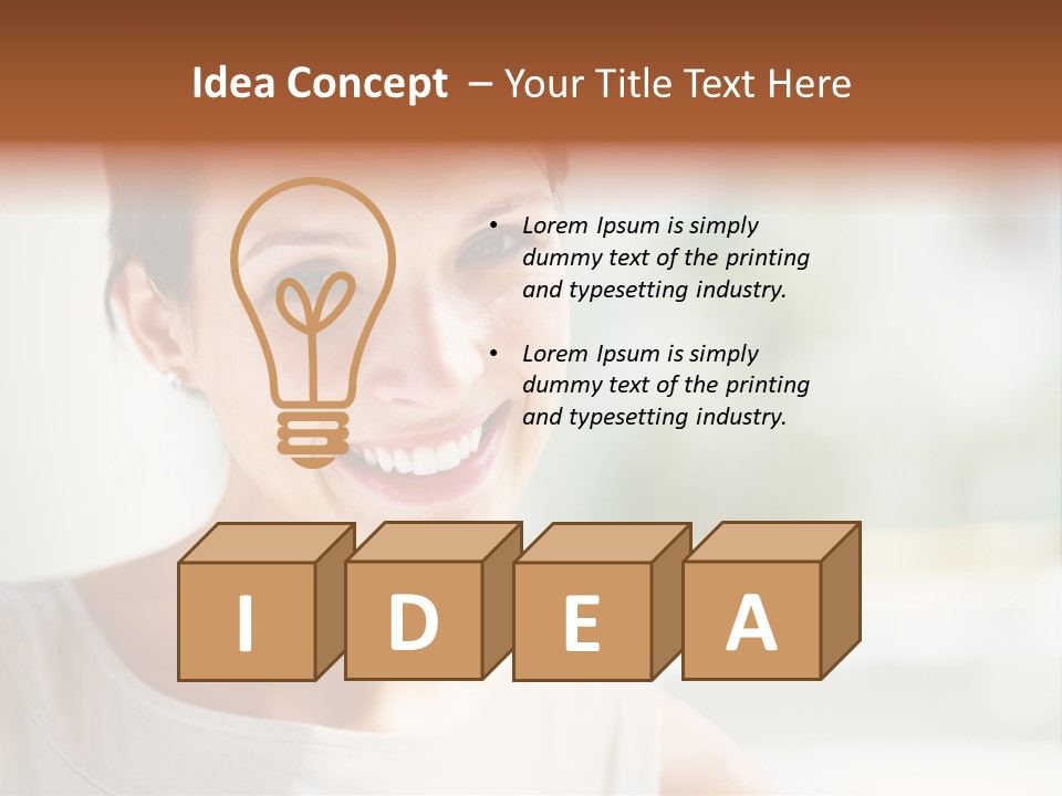 A Woman Smiling With A White Smile On Her Face PowerPoint Template