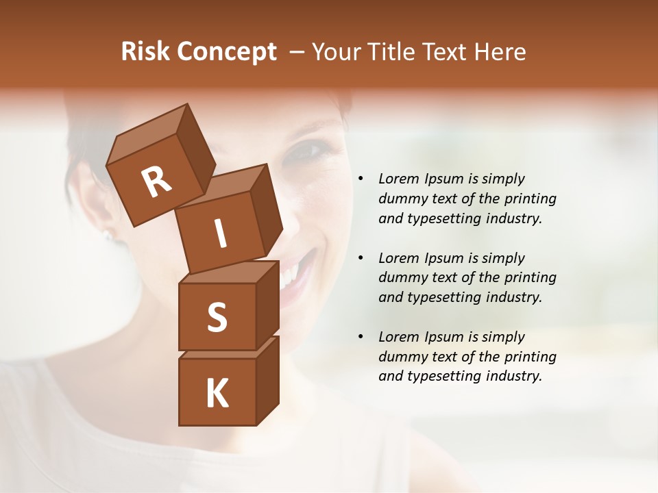 A Woman Smiling With A White Smile On Her Face PowerPoint Template