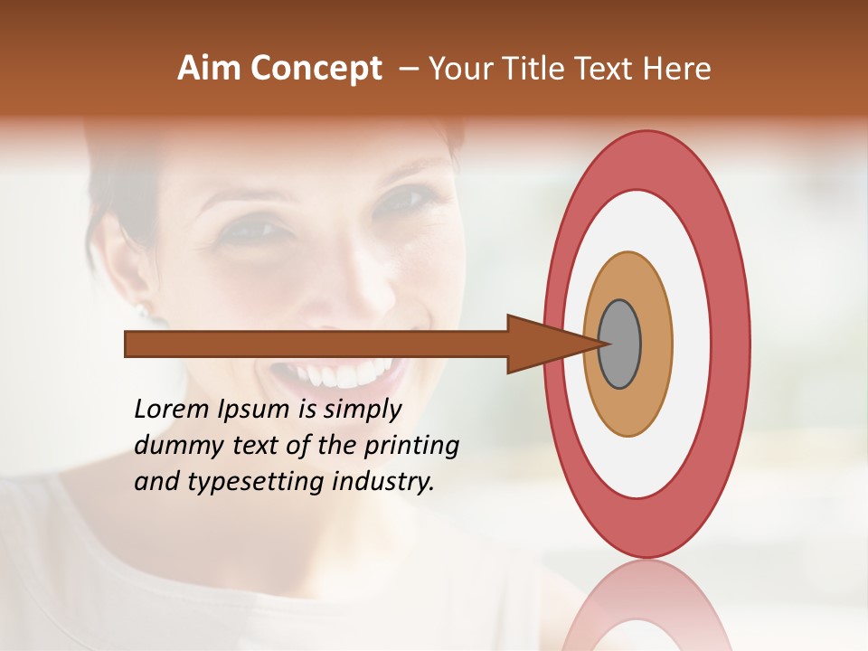 A Woman Smiling With A White Smile On Her Face PowerPoint Template