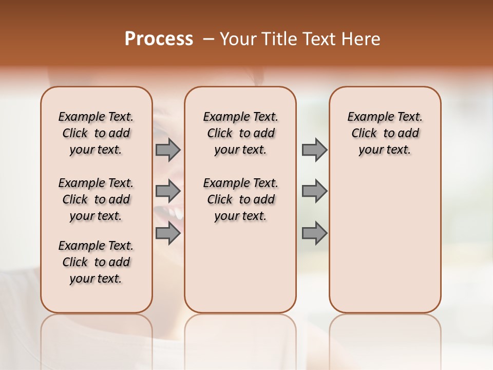 A Woman Smiling With A White Smile On Her Face PowerPoint Template