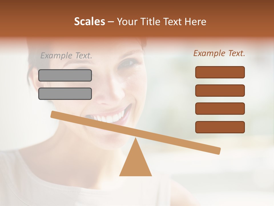 A Woman Smiling With A White Smile On Her Face PowerPoint Template