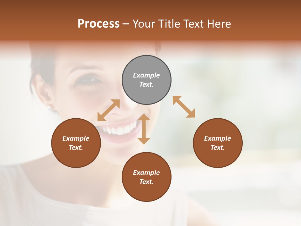 A Woman Smiling With A White Smile On Her Face PowerPoint Template