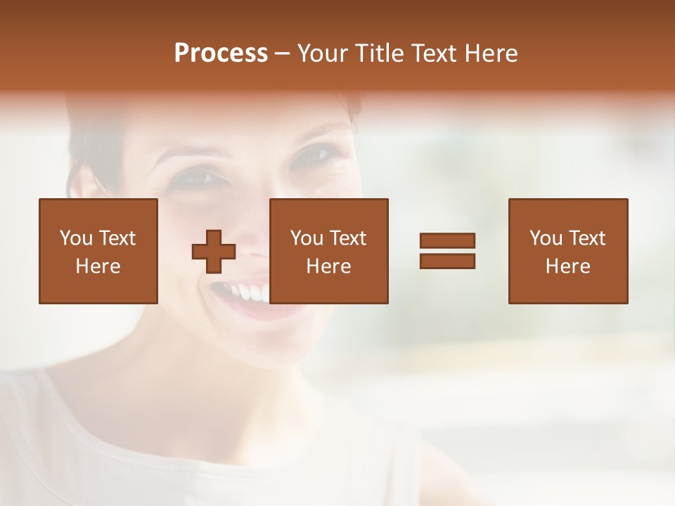 A Woman Smiling With A White Smile On Her Face PowerPoint Template