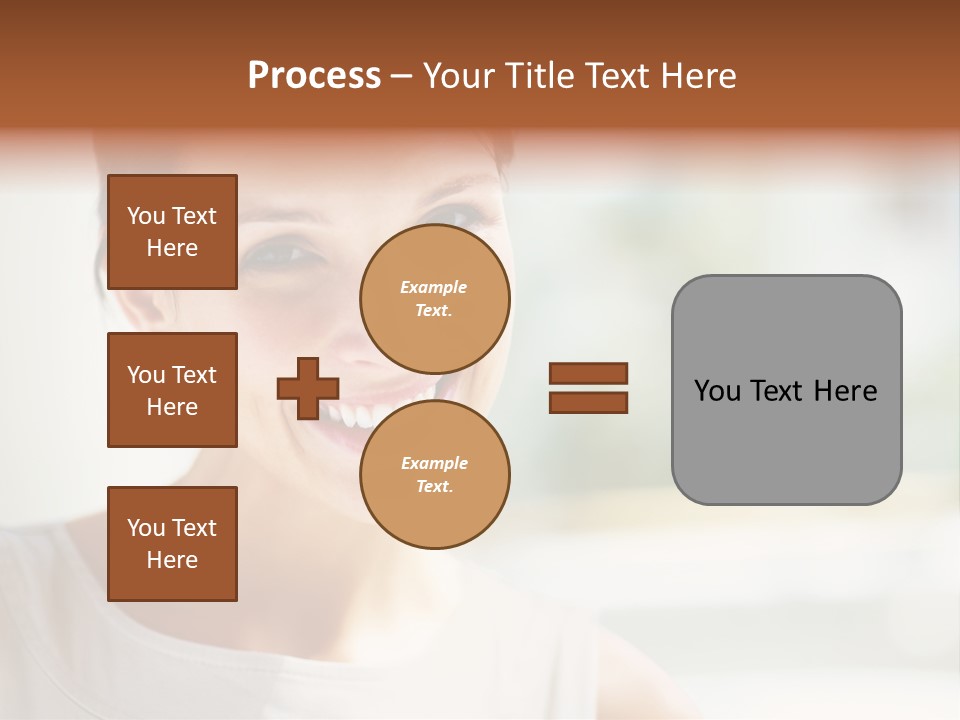 A Woman Smiling With A White Smile On Her Face PowerPoint Template
