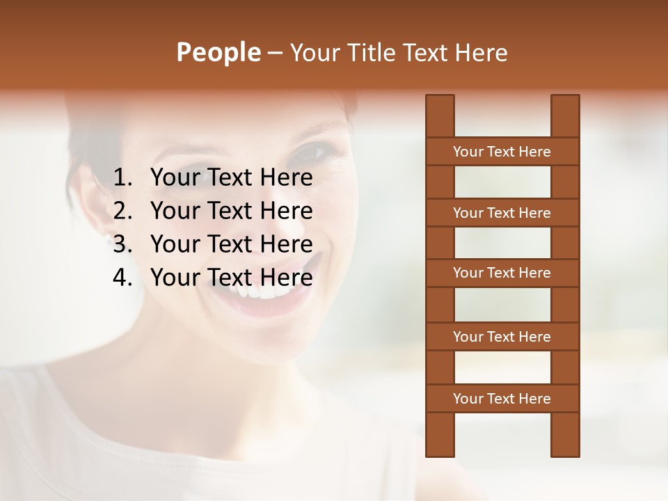 A Woman Smiling With A White Smile On Her Face PowerPoint Template