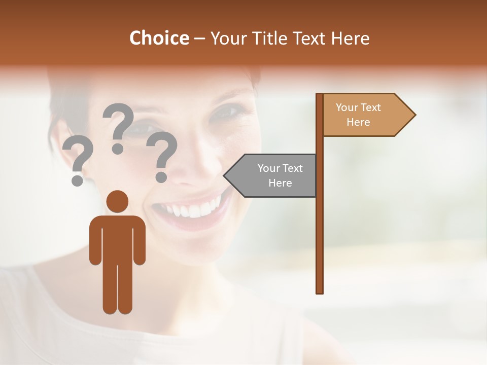 A Woman Smiling With A White Smile On Her Face PowerPoint Template