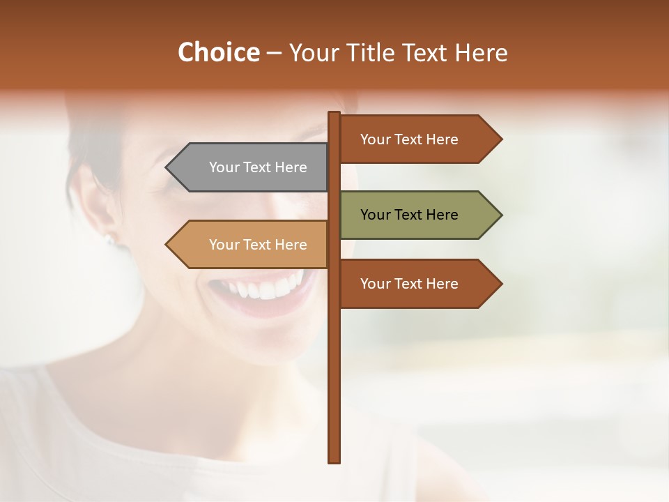 A Woman Smiling With A White Smile On Her Face PowerPoint Template