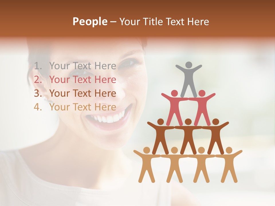 A Woman Smiling With A White Smile On Her Face PowerPoint Template
