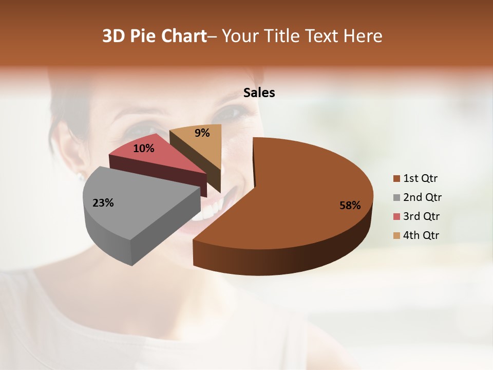 A Woman Smiling With A White Smile On Her Face PowerPoint Template