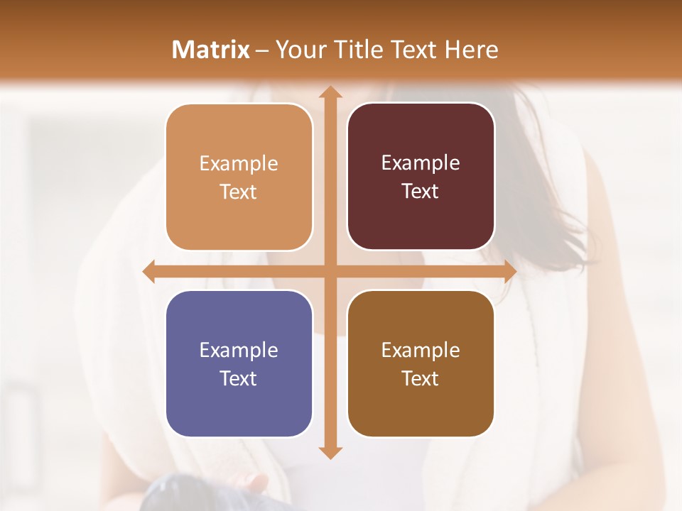 A Woman In A Towel Holding A Water Bottle PowerPoint Template