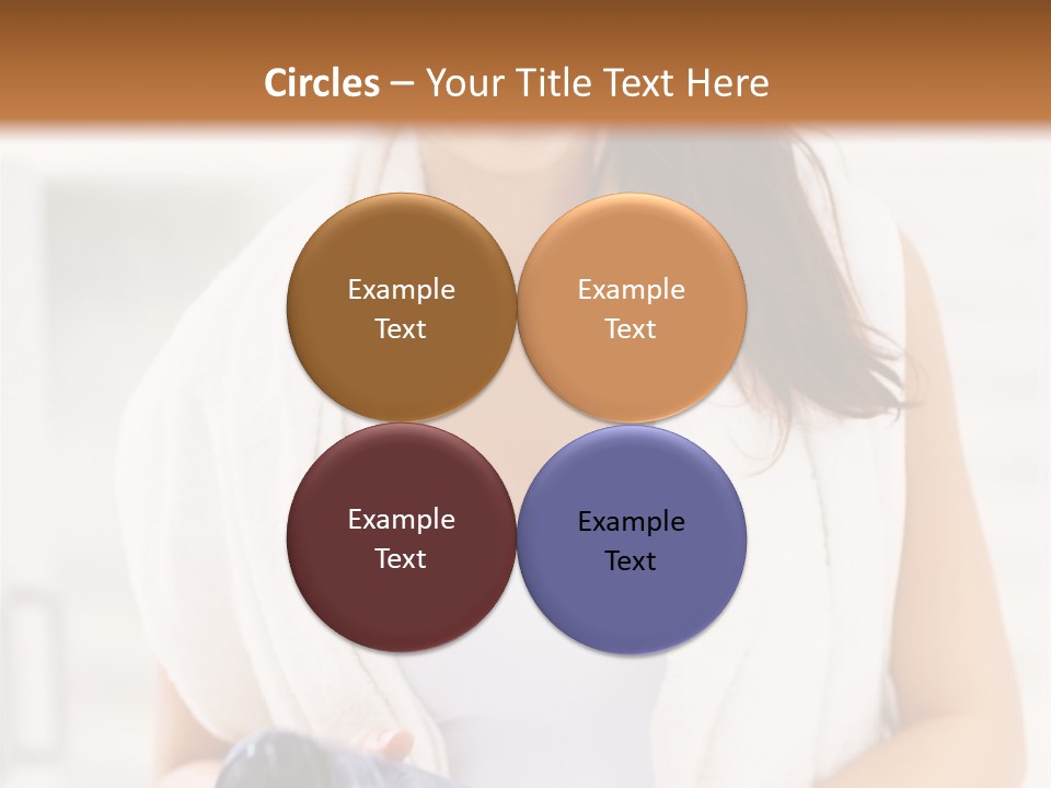 A Woman In A Towel Holding A Water Bottle PowerPoint Template