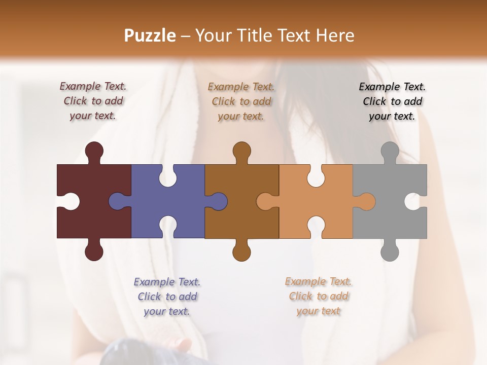 A Woman In A Towel Holding A Water Bottle PowerPoint Template