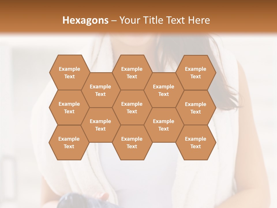 A Woman In A Towel Holding A Water Bottle PowerPoint Template