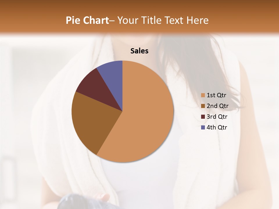 A Woman In A Towel Holding A Water Bottle PowerPoint Template