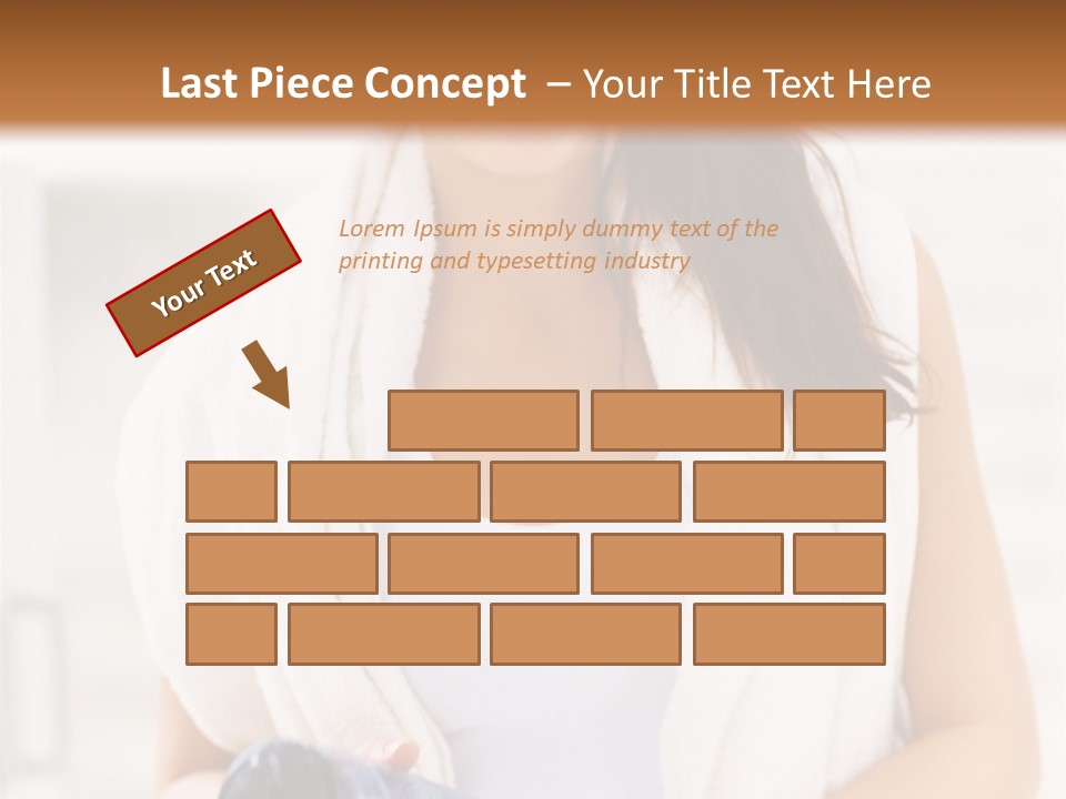 A Woman In A Towel Holding A Water Bottle PowerPoint Template