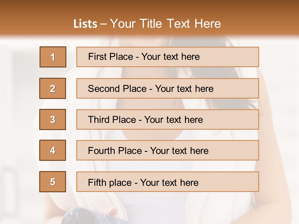 A Woman In A Towel Holding A Water Bottle PowerPoint Template