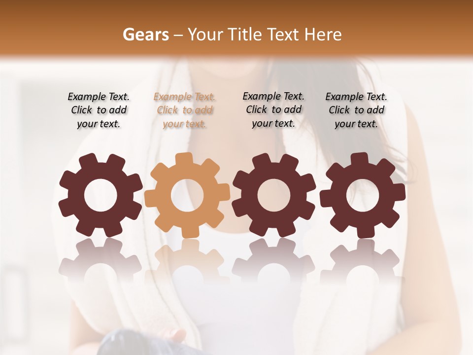 A Woman In A Towel Holding A Water Bottle PowerPoint Template