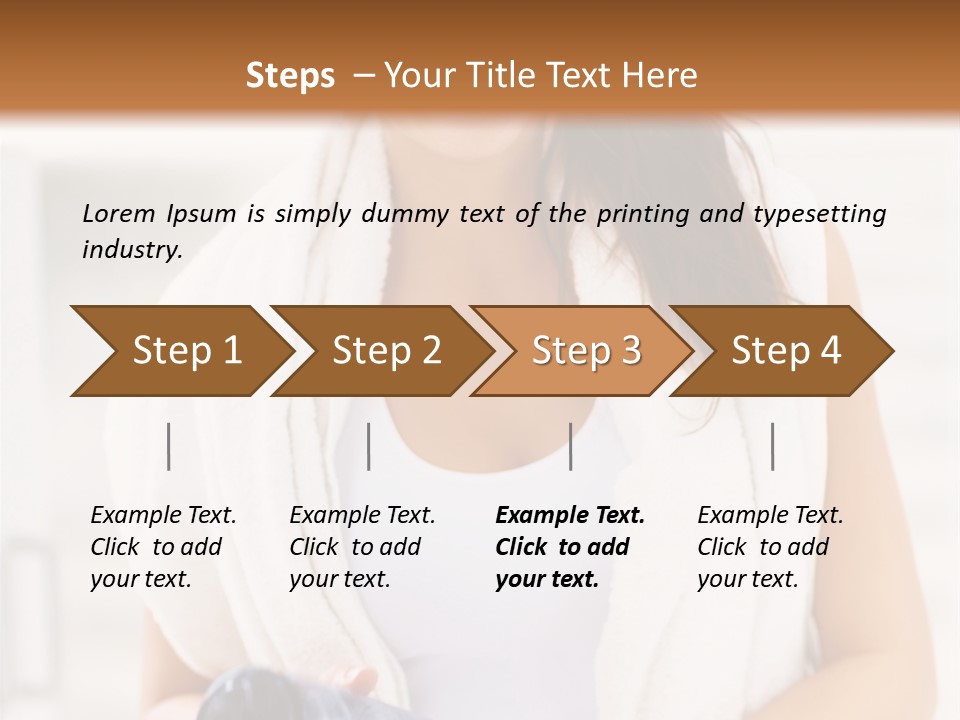 A Woman In A Towel Holding A Water Bottle PowerPoint Template