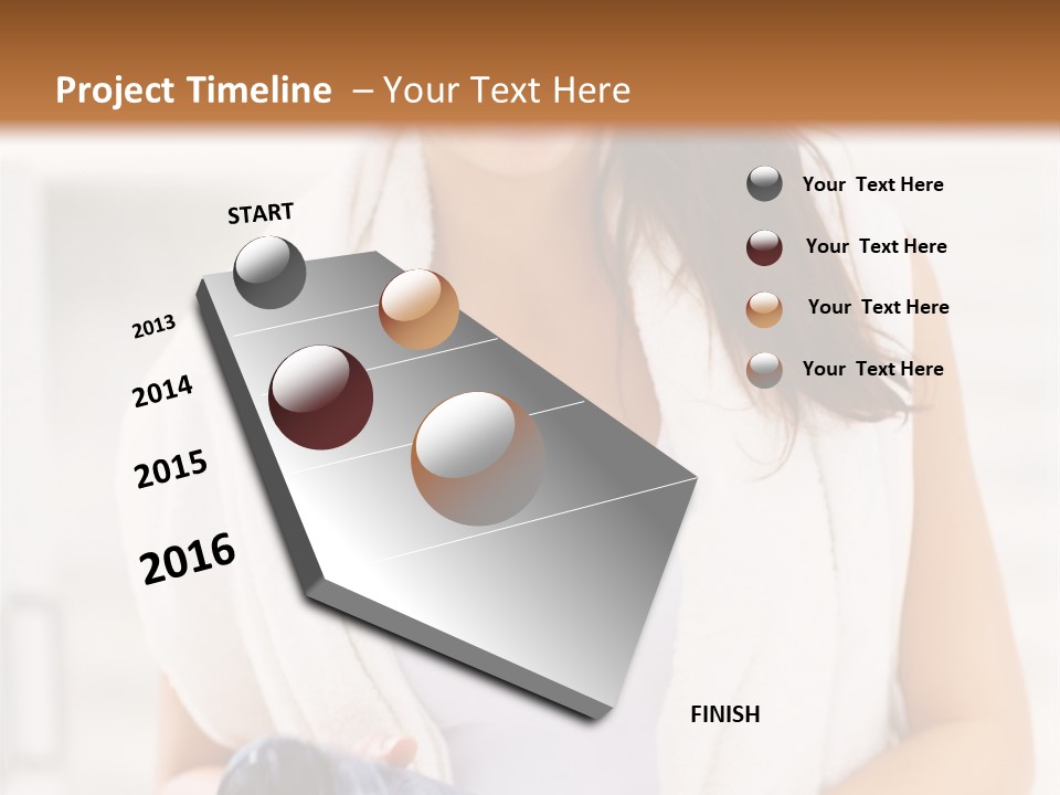 A Woman In A Towel Holding A Water Bottle PowerPoint Template