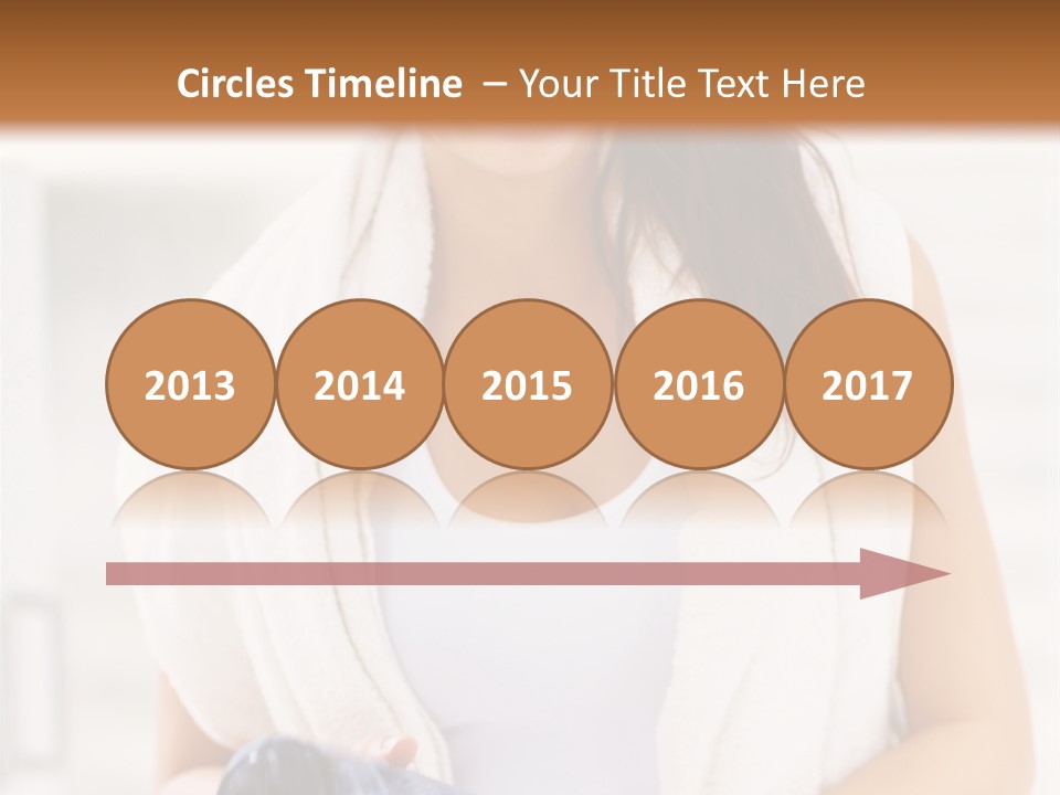 A Woman In A Towel Holding A Water Bottle PowerPoint Template