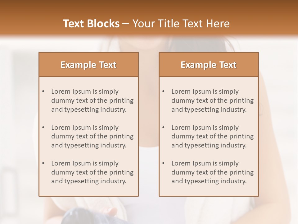 A Woman In A Towel Holding A Water Bottle PowerPoint Template