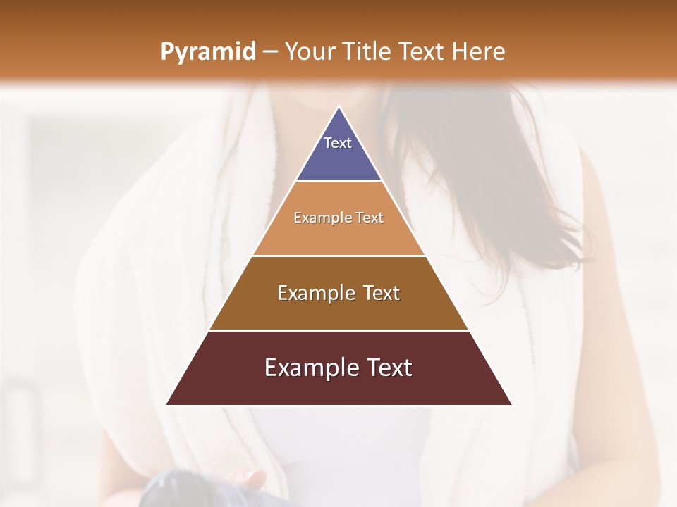 A Woman In A Towel Holding A Water Bottle PowerPoint Template